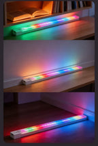 30cm 50cm Magnetic LED RGB Cabinet Light with Motion Sensor USB-C Wireless Night Light with 5 Modes for Closet Gaming Atmosphere