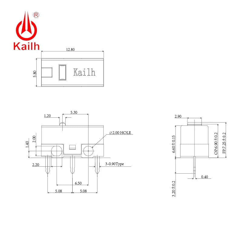 1pcs-500pcs Kailh GM 4.0 Red Dot 3-Pin 60 Million Click Life Mouse Micro Switch Computer Mouse Left Right Micro Switch Button