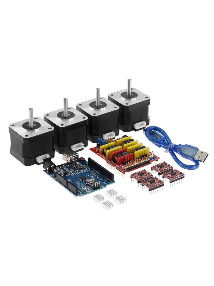 Nema17 Stepper Motor KIT + CNC Shield V3 Engraving Machine + A4988 Driver + 42 Stepper Motor Nema17 17Hs4401S With Wire