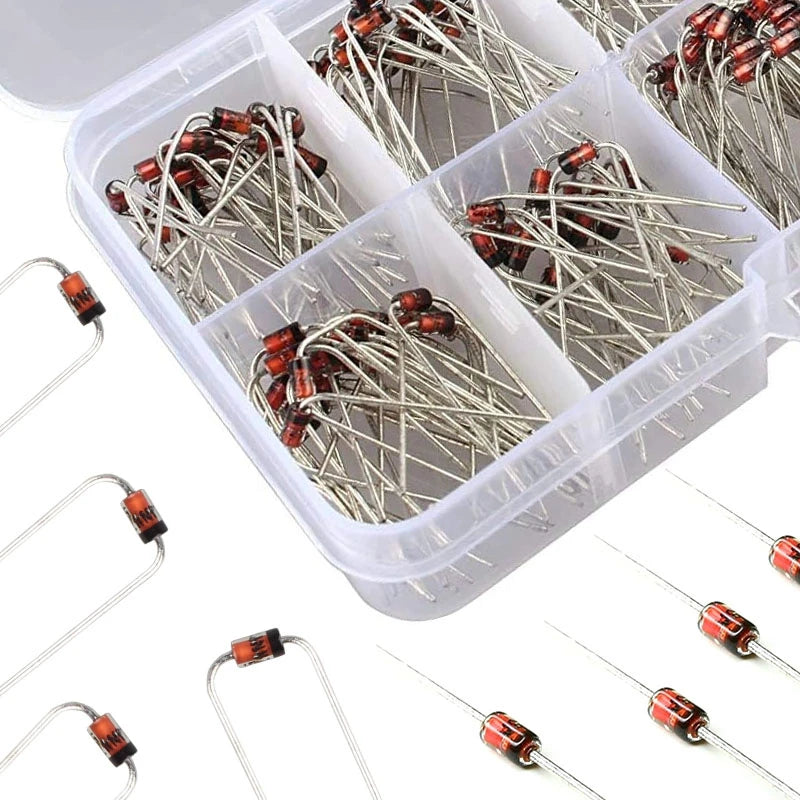 200 Pcs 10Value 1W Zener Diode Assorted Kit Set 1N4728-1N4737 3.3V-7.5V Sample Box