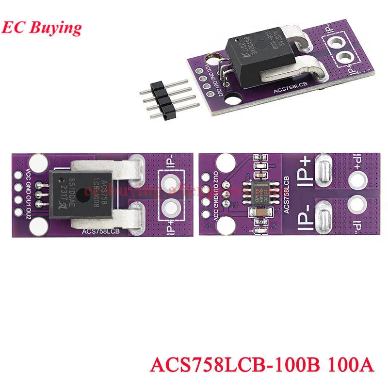 10Pcs/1pc ACS712 ACS758 Hall Current Sensor Module Detector 5A 20A 30A 50A 100A 150A 200A Range Detection Board For Arduino DIY