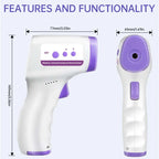Multifunction Thermometer Three-color Backlit Display Forehead Thermometer Digital Display Infrared Alarm Human Body Thermometer