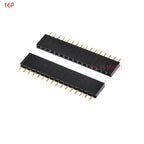 10PCS 2/3/4/5/6/7/8/10/12/16/20/40 Pin Single Row Straight Pin Female Header 2.54MM Pitch Connector Socket 2P/3P/4P/16P/20P/40P
