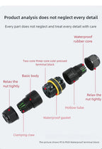 IP68 Waterproof Joint Wire Quick Connection Connector 2 3 4 Pin Solderless LED Lamp Electric Wiring Outdoor Rainproof Terminal