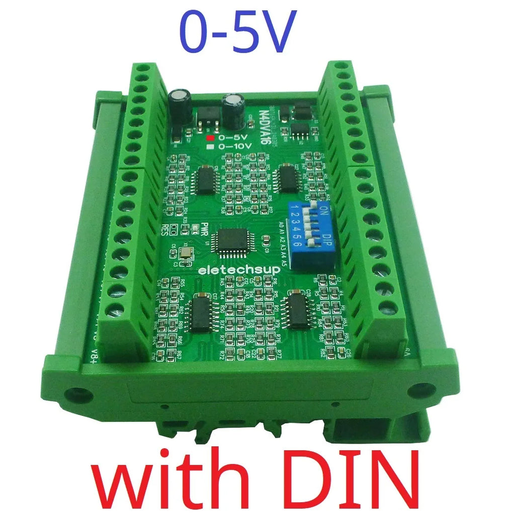 Modbus 16CH Differential Voltage Collector 0-5V 0-10V RS485 Analog Input Module for LI-ON LI-PO NIMH Lifepo4 Battery Measurement
