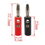 10Pair Silver 4mm Banana Plug Male and Female 4mm Banana Jack Panel Mount Banana Socket Terminal Connector Adapter Red Black