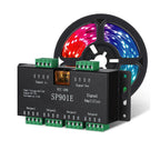SP901E SPI Signal Amplifier Repeater for WS2812B WS2811 WS2813 RGB Addressable LED Pixel Strip Programmable Matrix Panel Light