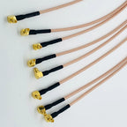2Pcs/Lot MMCX Male Right Angle to MMCX Female 90 Degree Connector RG316 Cable 50 Ohm RF Coaxial Pigtail Extension Coax Jumper