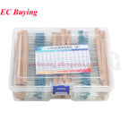 2600Pcs/150pcs 1/4W 1/2W 1W 2W 3W 5W Metal Film Resistor Assortment Kit 1% 0.25W 0.5W Resistance Set Electronic Components Kits