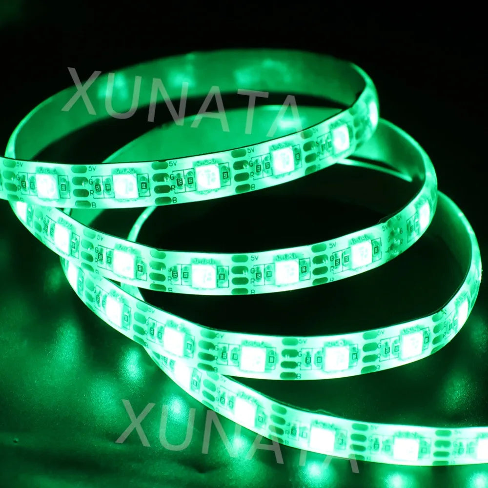 5V USB LED Strip RGB Light 5050 24key / 44key Remote Control Kit USB Power Waterproof Flexible Led Tape Adhesive TV Backlights