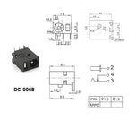 DC002/004/DC005/015 Power Socket 3.5x1.3mm 5.5x2.1mm 5.5x2.5mm DC Power Socket USB Three-Leg Direct Plug Socket Female Connector