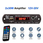 80W Bluetooth MP3 Decoder Board 2*40W Amplifier Audio Player 8V-24V DIY MP3 Player Car FM Radio Module TF/USB/Mic/Record Call