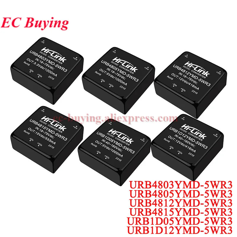 DC-DC Isolated Converter Power Supply Module 5W DC 12V 48V to 15V/5V/12V 24V to 5V/12V HLK-5D2405/5D1205/5D1212/5D1215/5D2412