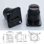 YanXI 1pc Round Socket Module D Type RJ45 Straight Through Network Type-C USB2.0 USB3.0 Connector Panel Mounting HDMI-Jack CAT6