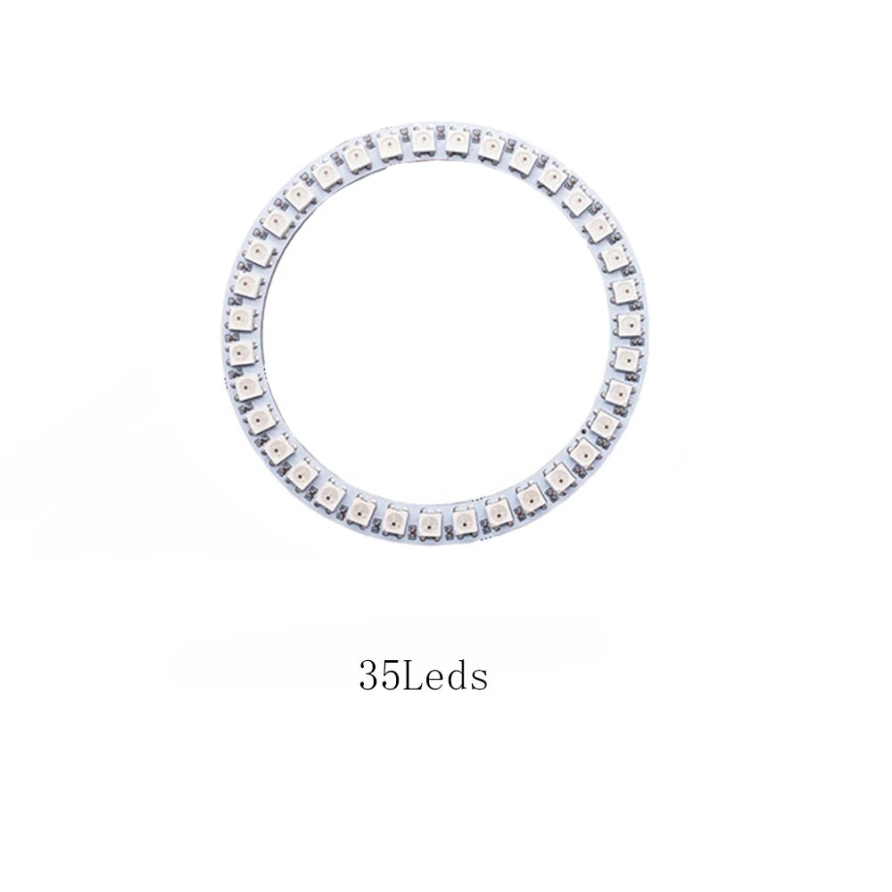 WS2812B DC5V Led Pixel Ring Individul AddressabIe Ring 5050 RGB WS2812 IC BuiIt-in Led ModuIe And 14Keys Lock USB  Controller