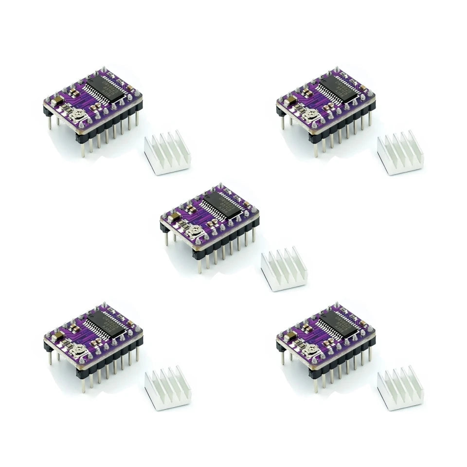 5/10PCS 3D Printer Parts StepStick A4988 DRV8825 Stepper Motor Driver With Heat sink Carrier Reprap RAMPS 1.4