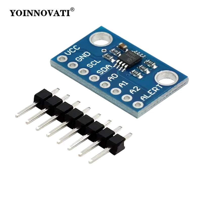 MCP9808 I2C Temperature Sensor Module | High-Accuracy ±0.25°C Module with 0.0625°C Resolution for Environmental Monitoring