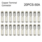Copper Connector Cable Terminal 20pcs 50Amp For Battery Connections Termination For 50A FOR Anderson Style Useful Brand New