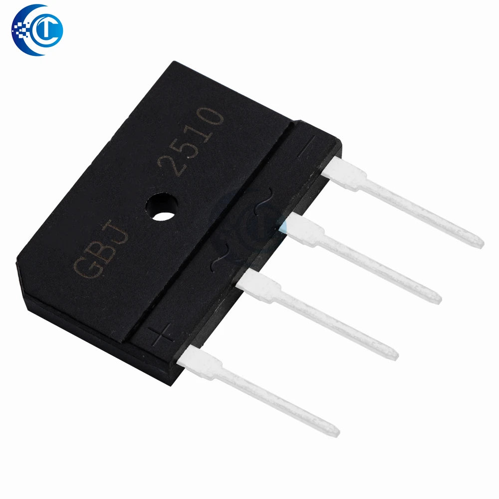 1PCS GBJ2510 Rectifier Bridge: 25A 1000V Diode Module with ZIP Package – In Stock Now