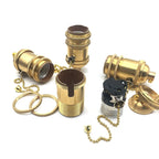 E27/E26 Lamp Base DIY Lampholder With Switch Edison Vintage Lighting Screw Socket Antique Brass Lamp Holder Fixture