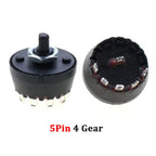 1 Piece High Temperature Resistant Rotary Gear Switch 2 3 4 5 6 7 8 10 Pin Band Knob Switch Of Juicer Mixer
