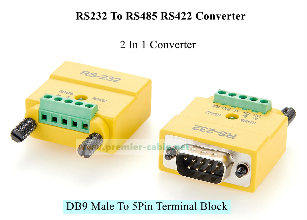 DB9 Male RS232 to RS485 RS422 Adapter Converter D-Sub DB9 RS232 to RS485 RS422 Converter RS232 to RS422 Serial Port Converter