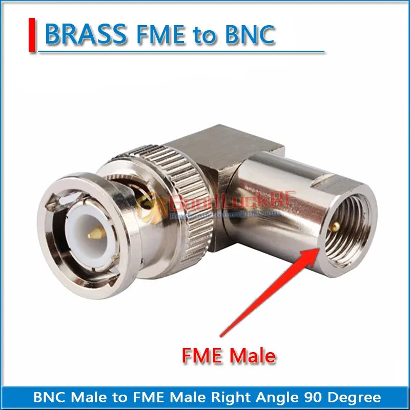 Q9 BNC Male to FME Male Cable Connector Socket FME - BNC Straight Nickel Plated Brass Coaxial RF Adapters