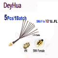 5pcs SMA to 6xU,FL Splitter SMA Female to 2 3 4 5 6 X U.fl UFL1 Female1 RG178 Cable WIFI Antenna Extension Jumper Pigtail