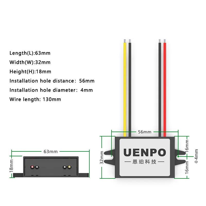 9V-36V to 12V13.8V19V24V DC Voltage Regulator 24V to 12V Power Converter 12V to 12V Automotive Automatic