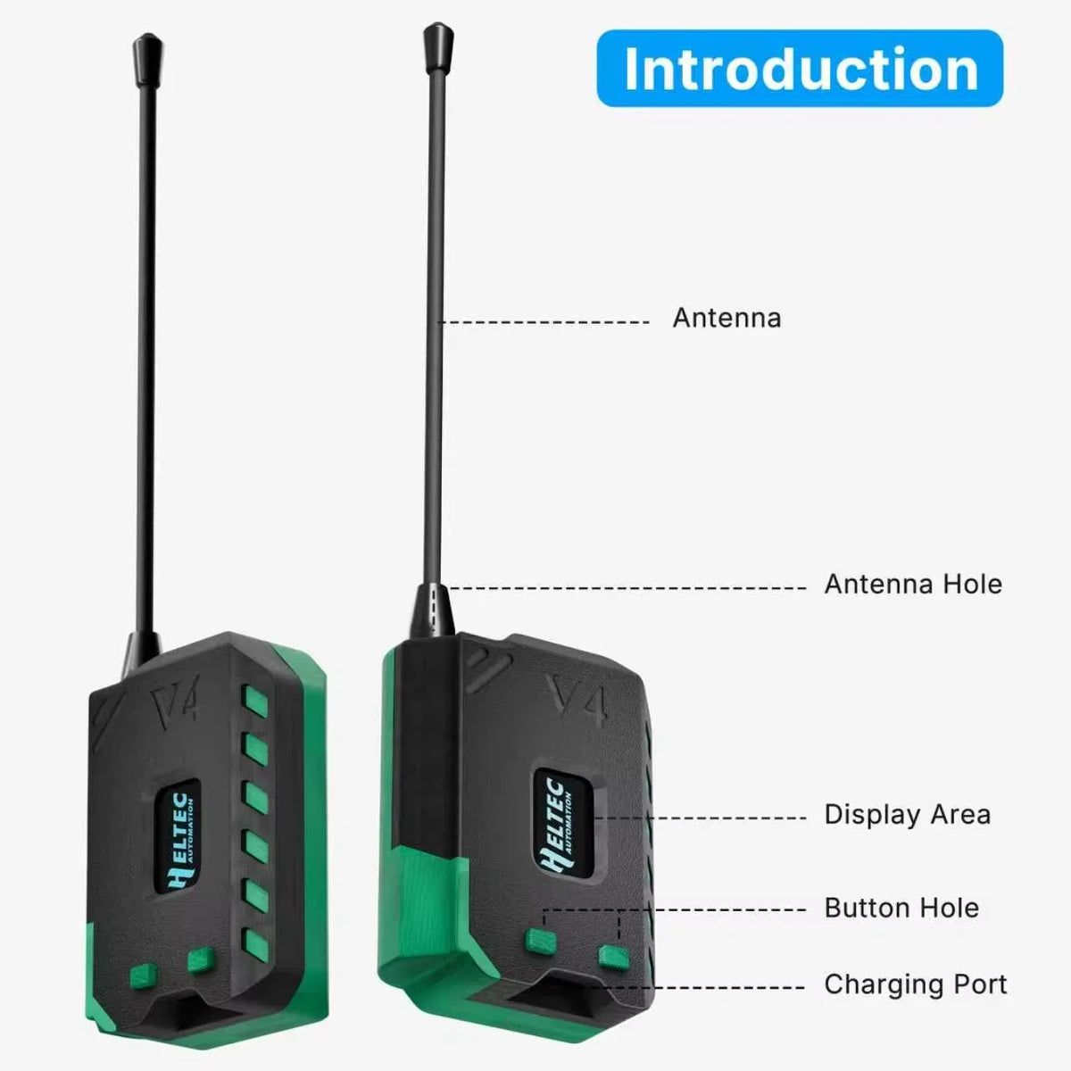New Meshtastic Heltec V4 WiFi LoRa 32 Dev-Board Case Set Soft Antenna ESP32 SX1262 Solar Powered BLE Low Power