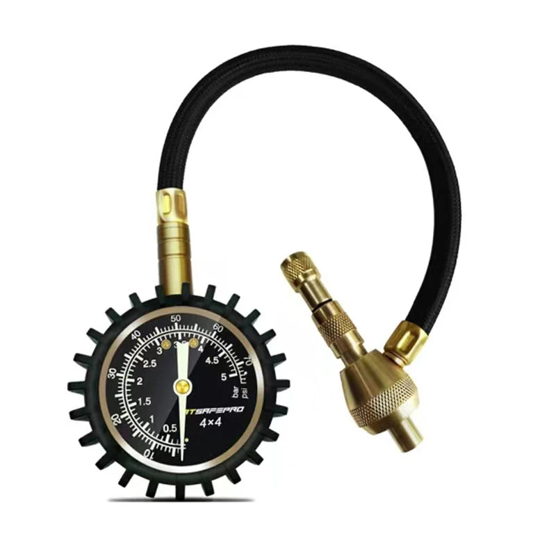 75Psi Auto Tire Tyre Rapid Deflator Pressure Gauge Meter Tool Metal Manometer Barometers Tester Meter for Truck Motorbike