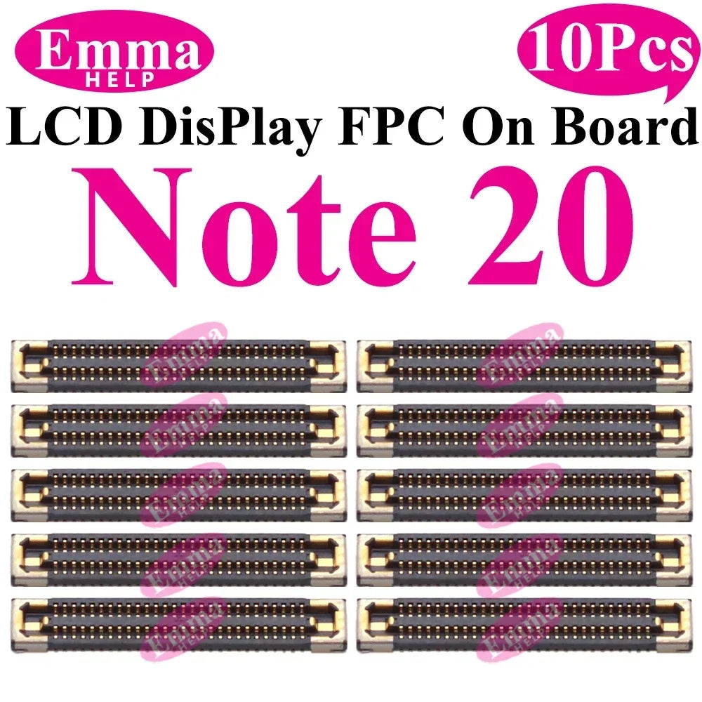 10Pcs Display Connector On Board for Samsung S24 Plus S23 Ultra S22 S21 S20 FE Note 20 S10 LiteLCD Screen FPC On Mainboard Plug