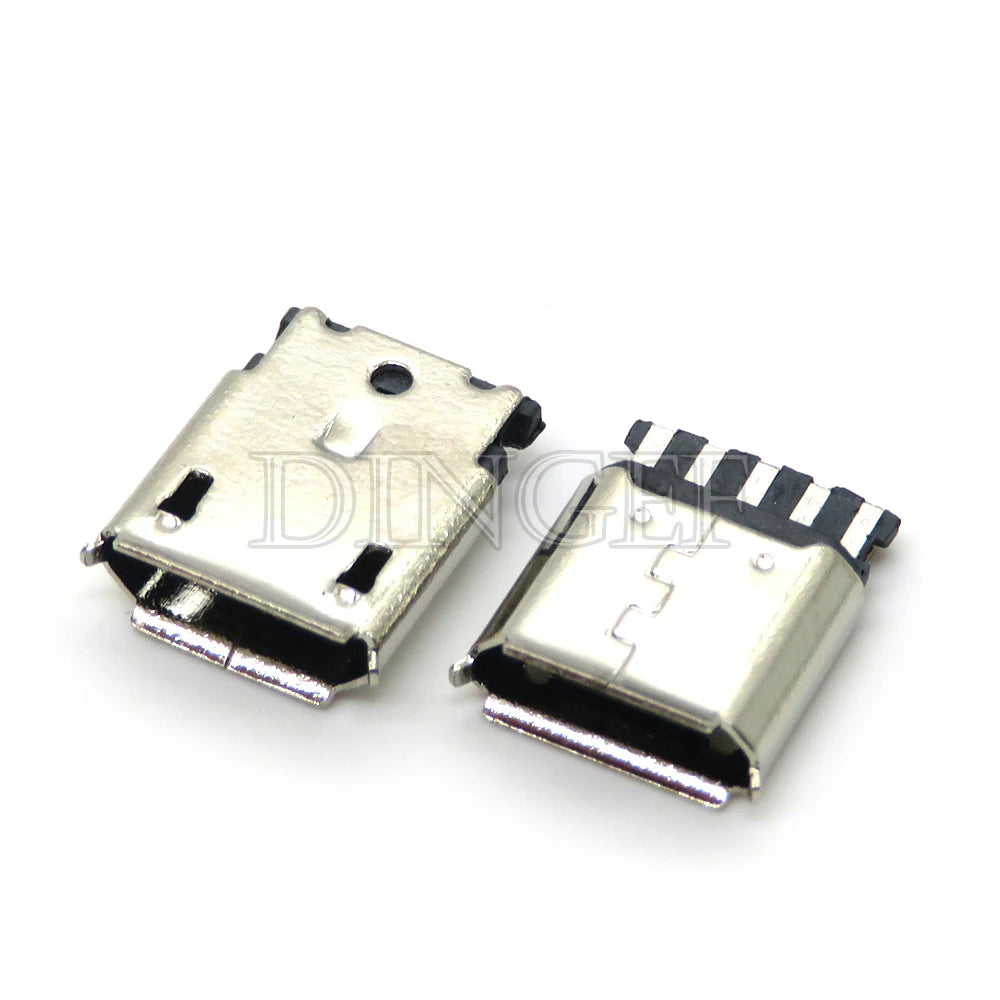 20PCS 5 Pin 10 Pin SMT Socket Connector Micro USB Type B Female Placement 12 Models SMD DIP Socket Connector