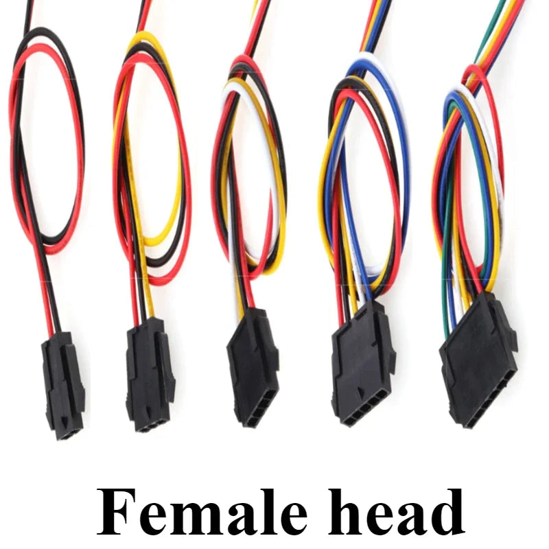 5/10/50pcs Micro-Fit 3.0mm Pitch Connector with 22AWG 20cm Cables Mx3.0 Singlel Row 2/3/4/5/6Pin Male Female Air Docking Housing