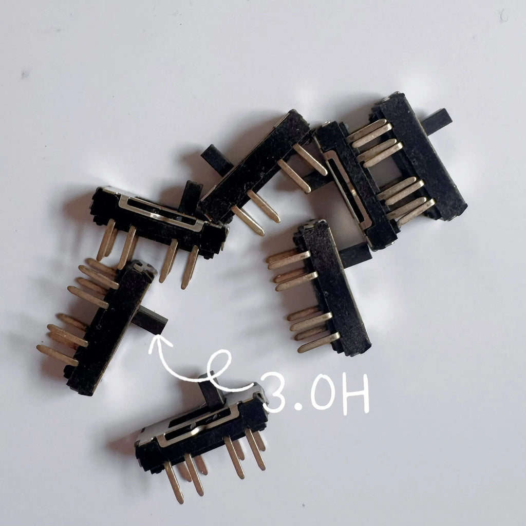 20PCS 8Pin DIP Mini Slide Switch 3Position Micro Toggle Switch 2P3T 13x3.5mm H=2/3/4mm Vertical Slide Switch MSS-23D18