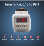DH48S-S Time Delay Relay Switch DC24V 12V 0.1S-99H Digital LED Programmable With Base Timer Relay SPDT AC220V With Transformer