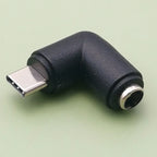 1pc DC 5V 5.5 X 2.1 mm Female Jack to Type-C Micro Mini USB Male Plug 90 Degrees DC Power Connector Adapter Plug