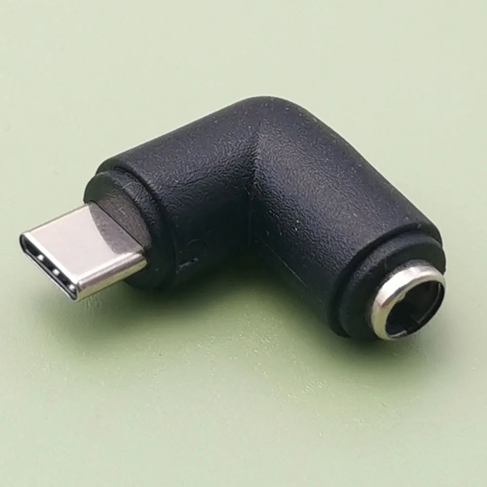 1pc DC 5V 5.5 X 2.1 mm Female Jack to Type-C Micro Mini USB Male Plug 90 Degrees DC Power Connector Adapter Plug