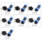 SP13 IP68 Flange Type Aviation Plug 2/3/4/5/6/7/9Pin Plug And Socket Male/Female Waterproof Electrical Cable Connector Welding