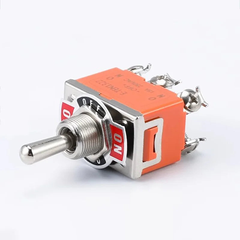 5pcs SPST DPDT Toggle Switch 2 3 Position Latching On-Off On-On On-Off-On E-TEN1021 1122 1221 1321 Power Button Switch 250V 15A