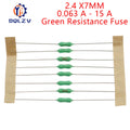 2.4*7mm Axial Lead Green Fuse 125/250V 2.4 X 7 63mA 125mA 250mA 1A 2A 3A 4A 5A 7A 8A 10A Fast Blow PICO Resistance Fuse