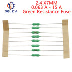 2.4*7mm Axial Lead Green Fuse 125/250V 2.4 X 7 63mA 125mA 250mA 1A 2A 3A 4A 5A 7A 8A 10A Fast Blow PICO Resistance Fuse