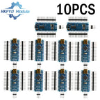 1-10pcs Nano 3.0 Compatible Controller – Arduino Bootloader, CH340 Chip, 16MHz ATMEGA328P/PB with Multi USB Interface