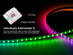 WS2812B RGB LED Light Strip 160 LEDs 2.7mm 5mm WS2812 Lights 0807 2020 Individually Addressable Smart Pixels Magic 5V 12V IP30
