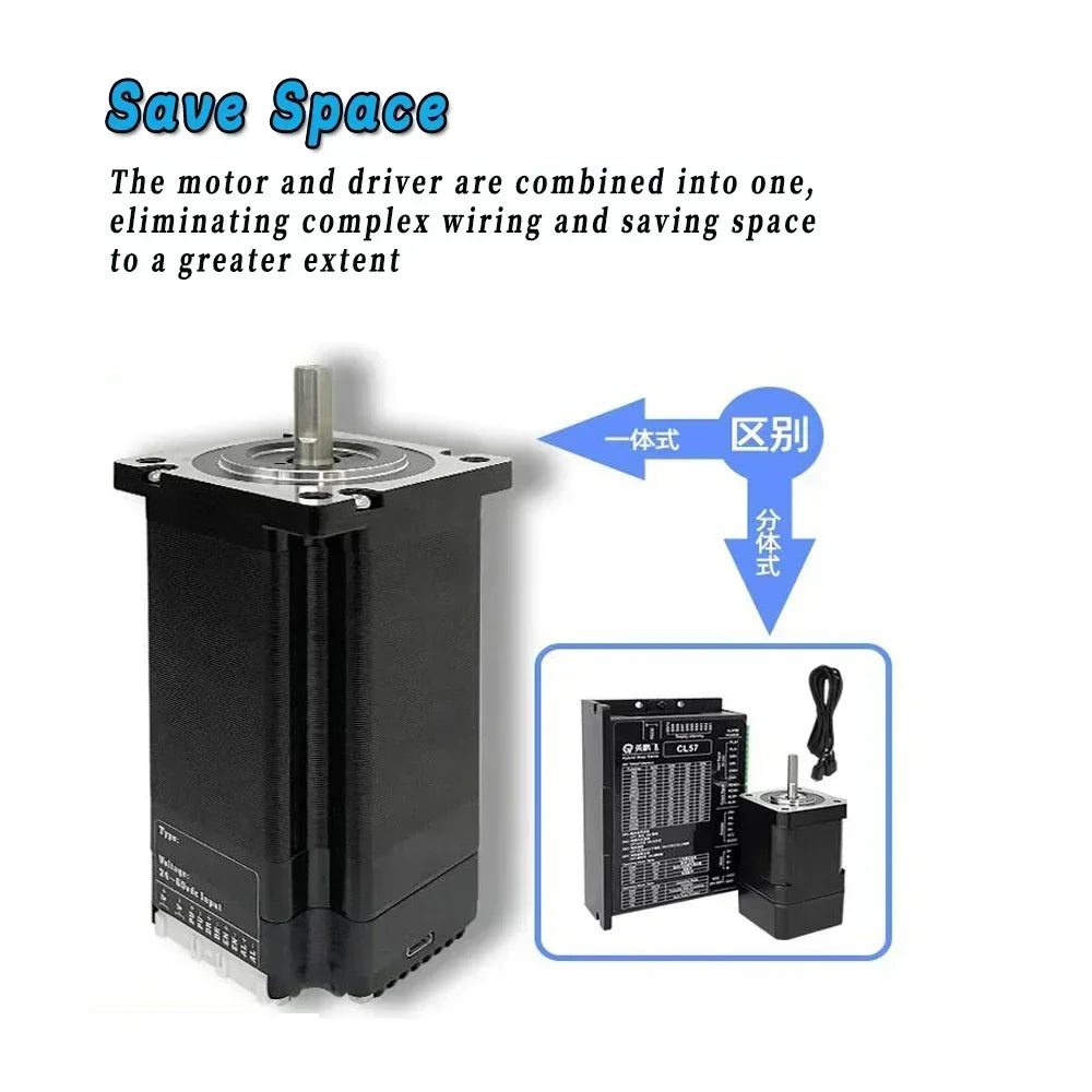Nema17 42mm Closed Loop Stepper Motor Drive All-in-one Hybrid Servo Motor Encoder Integrated Motor 1000 Line 0.4Nm 0.5Nm 0.6Nm