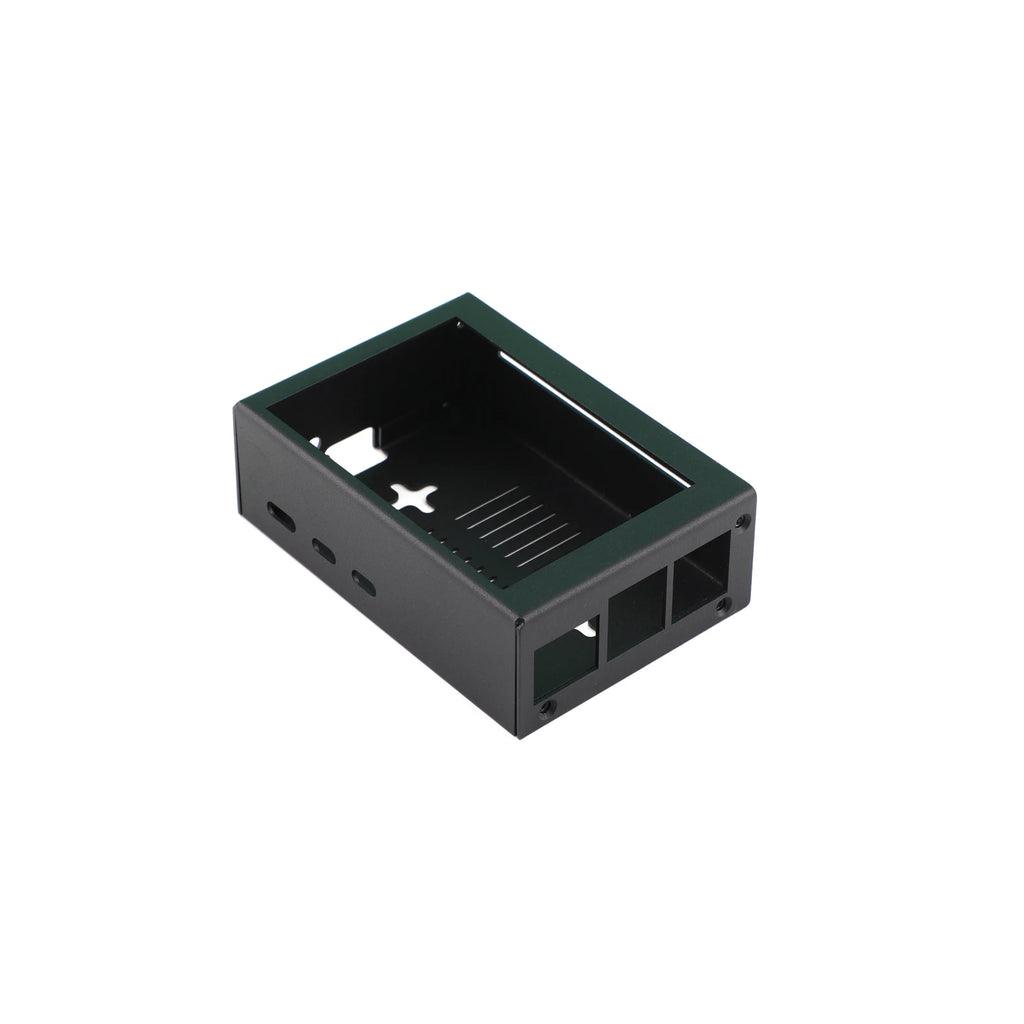 Metal Protective Case with 3.5 Inch Screen Bracket and Active Cooler Fan for Raspberry Pi 5