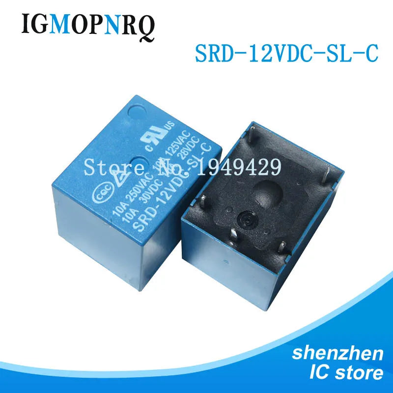 5PCS Relays SRD-03VDC-SL-C SRD-05VDC-SL-C SRD-06VDC-SL-C SRD-09VDC-SL-C SRD-12VDC-SL-C 3V 5V 6V 9V 12V 24V 10A 250VAC 5PIN T73