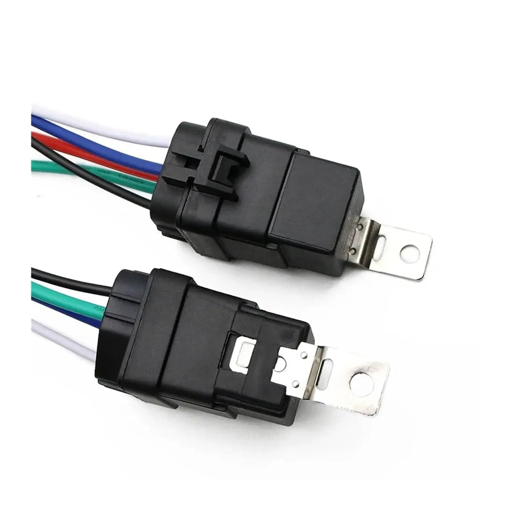 Automotive Relay Harness Kit 4-Pin SPST 40A 12V Sockets Switch Relays with 12&16 AWG Tinned Heavy-Duty Wires, 40 AMP for Car Tru