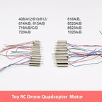 DC 3V-3.7V Mini Coreless Motor 408,412,612,615,716,720,816,8520,8523,1020 High Speed Strong Magnetic Engine For RC Drone