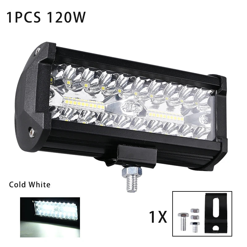 Car Work Light LED Offroad 4x4 Spotlights Fog Lamp Diode Headlight SUV ATV Tractor Boat Trucks Excavator Light Bar 12V 24V